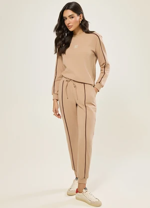 Naguchi - Blusa de Moletom Bege Safari - NAGUCHI