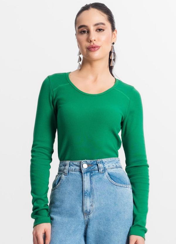 Rovitex - Blusa de Ribana Feminino Verde