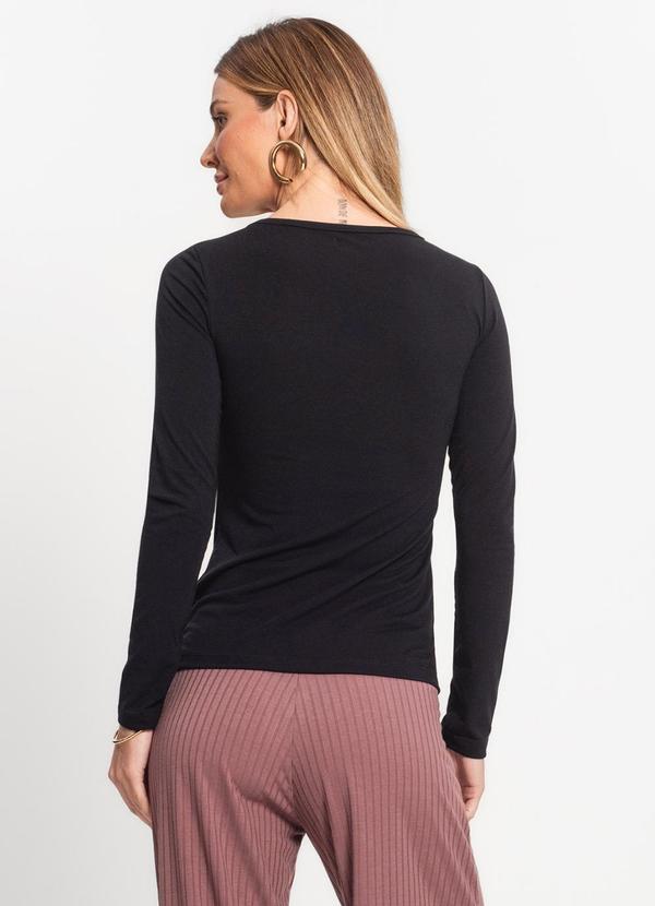 Rovitex - Blusa de Viscolight Básica Feminina Kohmar Preto 2