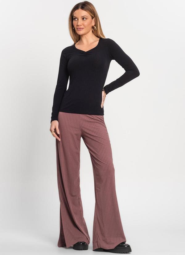 Rovitex - Blusa de Viscolight Básica Feminina Kohmar Preto 4