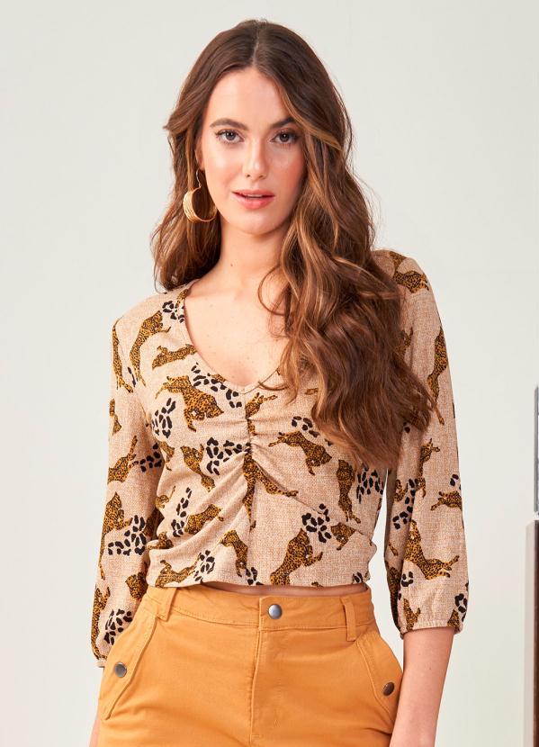 Briard - Blusa de Viscose Bege