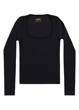 Angel - Blusa Decote Quadrad.M/Longa Basic Preto - ANGEL