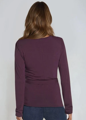 bonprix - Blusa Decote Redondo Roxo - BONPRIX