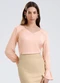 Gris - Blusa Decote V em Viscose Laranja - variação: Laranja