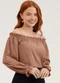 Cativa You - Blusa em Algodão  Marrom - variação: Marrom
