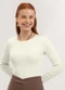 Cativa You - Blusa em Algodão  Preto - variação: Off White