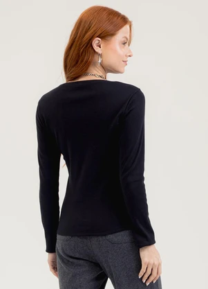 Cativa You - Blusa em Algodão  Preto - CATIVA YOU