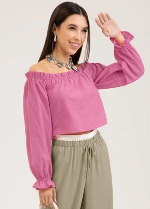 Cativa You - Blusa em Algodão  Rosa - CATIVA YOU
