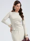 Gris - Blusa em Canelado Aveludado Verde Claro - variação: Off White