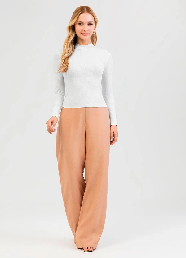 Cativa - Blusa em Canelado Branco 3