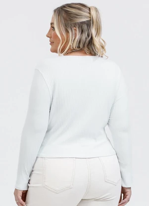 Habana - Blusa em Canelado Branco - HABANA