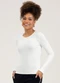 Cativa - Blusa em Canelado Vermelho - variação: Branco
