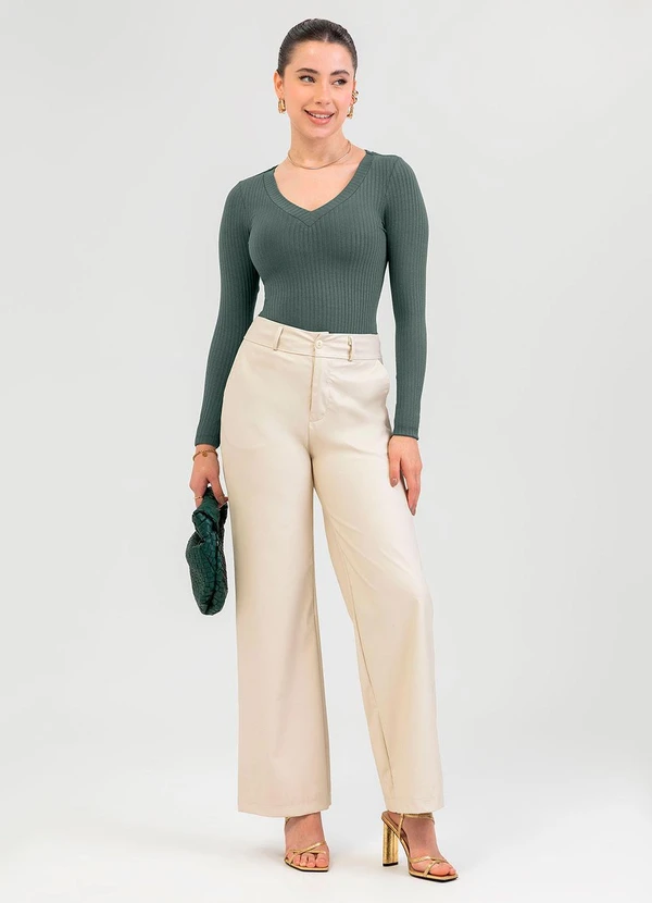 Cativa - Blusa em Canelado Cinza 3