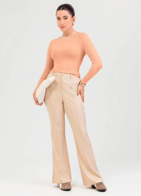 Cativa - Blusa em Canelado Laranja 3