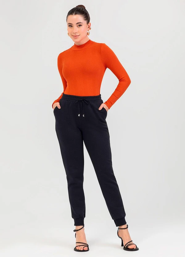 Cativa - Blusa em Canelado Laranja 3