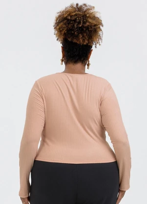 Habana - Blusa em Canelado Laranja - HABANA