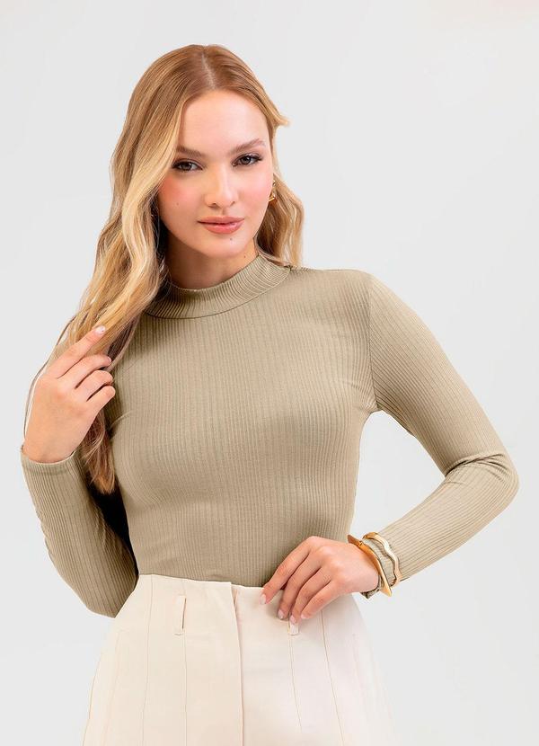 Cativa - Blusa em Canelado Marrom
