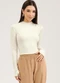 Cativa You - Blusa em Canelado  Preto - variação: Off White