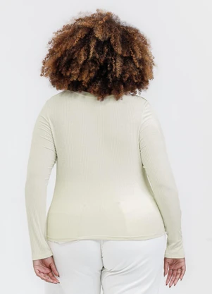 Habana - Blusa em Canelado Off White - HABANA
