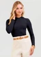 Cativa - Blusa em Canelado Preto - variação: Preto