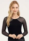 Cativa - Blusa em Canelado  Preto - variação: Preto