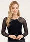 Cativa - Blusa em Canelado  Preto - variação: Preto