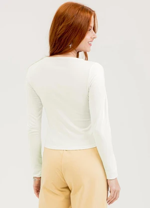 Cativa You - Blusa em Cotton  Branco - CATIVA YOU
