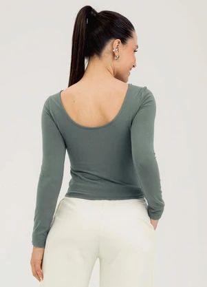Cativa - Blusa em Cotton Cinza - CATIVA