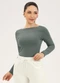 Cativa - Blusa em Cotton Lilás - variação: Cinza