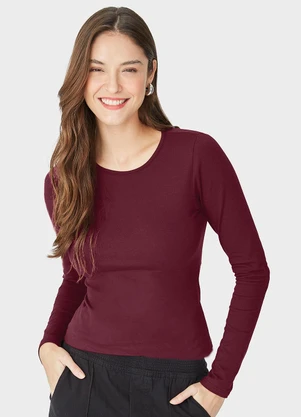 Malwee - Blusa em Cotton Light Feminino Roxo - MALWEE