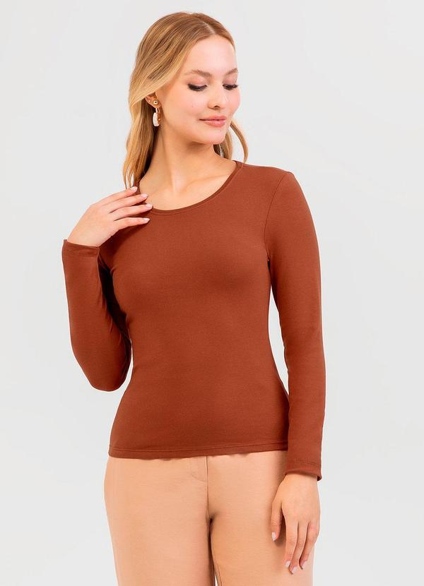 Cativa - Blusa em Cotton Marrom