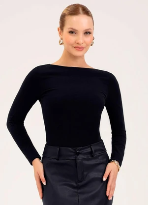 Cativa - Blusa em Cotton Preto - CATIVA