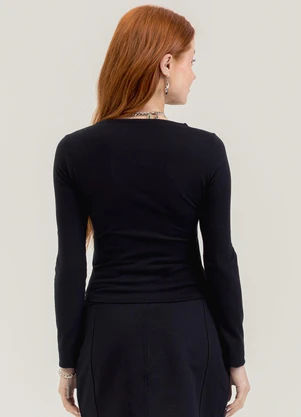 Cativa You - Blusa em Cotton  Preto - CATIVA YOU