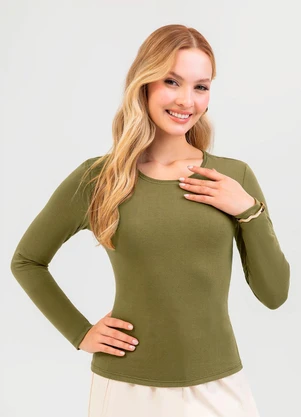 Cativa - Blusa em Cotton Verde - CATIVA