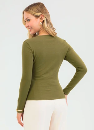 Cativa - Blusa em Cotton Verde - CATIVA