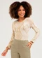 Cativa - Blusa em Crepe  Verde - variação: Branco