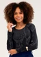 Cativa - Blusa em Crepe  Verde - variação: Preto