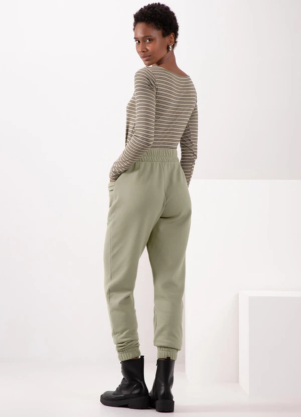 Lunender - Blusa em Malha Crepe Listrada Verde 4