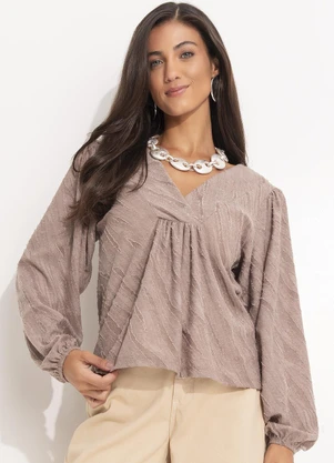 Quintess - Blusa  em Malha Jacquard com Textura - QUINTESS