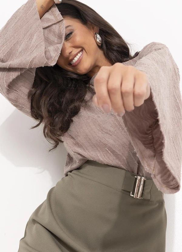 Quintess - Blusa  em Malha Jacquard com Textura. 7