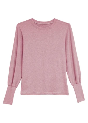 Malwee - Blusa em Malha Térmica Rosê - MALWEE