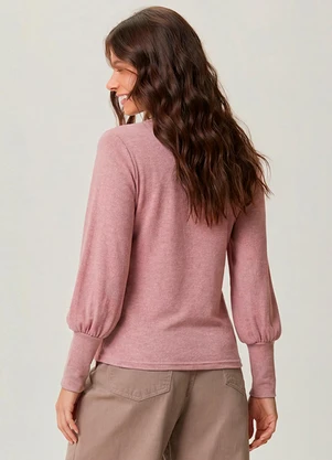 Malwee - Blusa em Malha Térmica Rosê - MALWEE