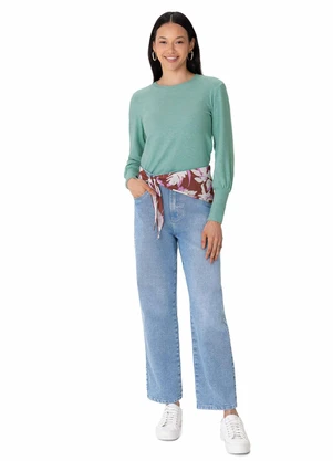 Malwee - Blusa em Malha Térmica Verde Turquesa - MALWEE