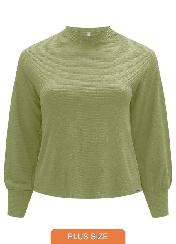 Lunender Mais Mulher - Blusa em Malha Texturizada Verde