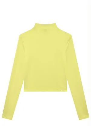 Lunender - Blusa em Malha Viscose com Gola Alta Verde - LUNENDER