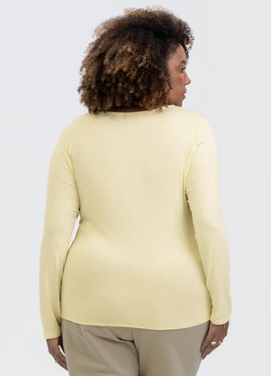 Habana - Blusa em Misturinha Amarelo Claro - HABANA