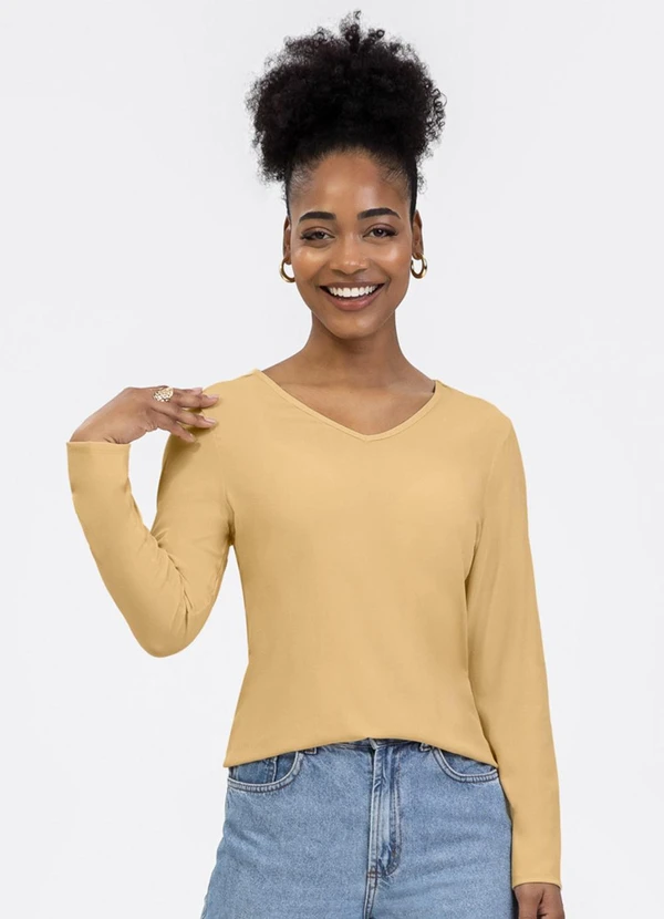 Habana - Blusa em Misturinha Amarelo