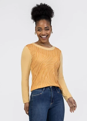 Habana - Blusa em Misturinha Amarelo  - HABANA