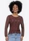 Habana - Blusa em Misturinha Preto - variação: Marrom Escuro