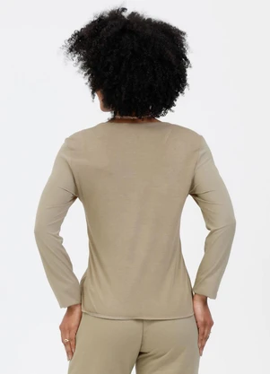 Habana - Blusa em Misturinha Marrom  - HABANA